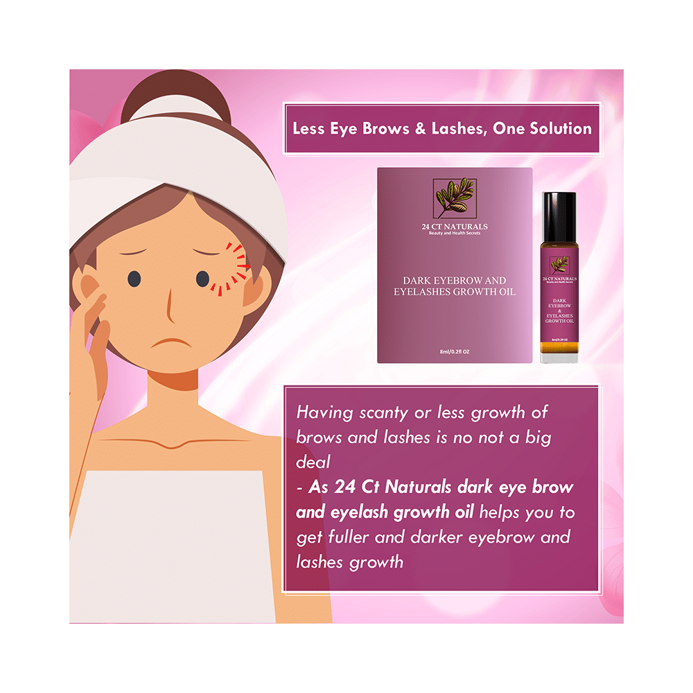 24 CT Naturals Dark Eyebrow and Eyelashes Growth Oil - Image 8