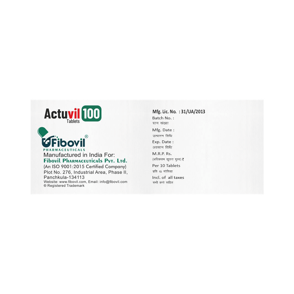 Actuvil 100 Tablet - Image 3