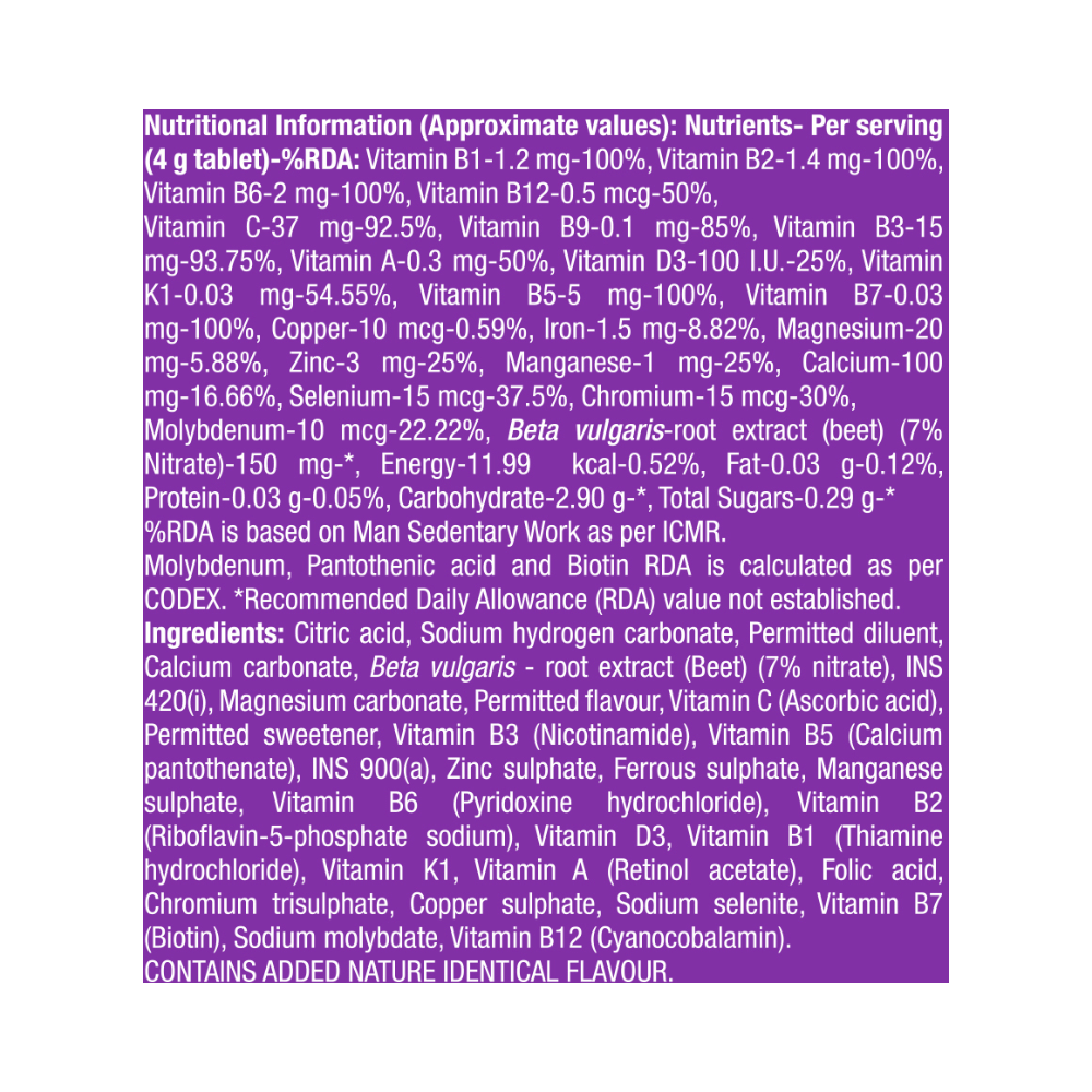 Fast&Up Vitalize Multivitamins + Natural Beetroot for Nutrition | No Added Sugar | Flavour Effervescent Tablet Orange - Image 8