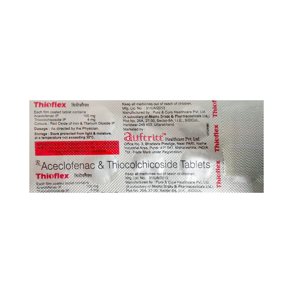 Thioflex 100mg/4mg Tablet - Image 1