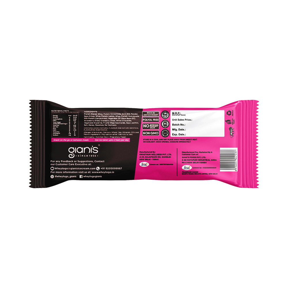 Whey To Go Protein Bar Mix Berry White Chocolate - Image 2