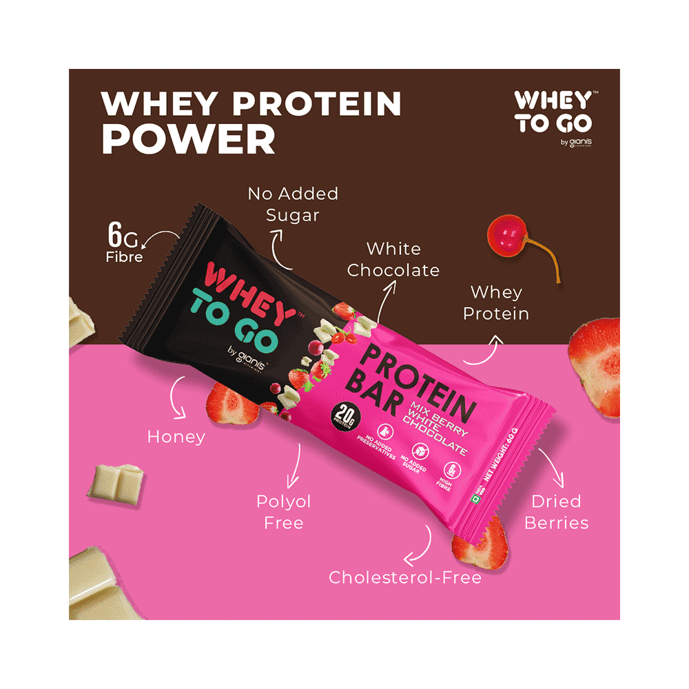 Whey To Go Protein Bar Mix Berry White Chocolate - Image 6