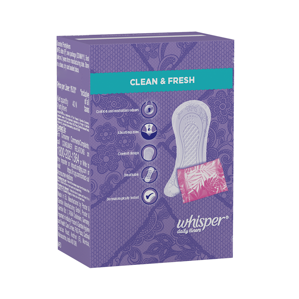 Whisper Daily Liners | All Day Clean & Fresh for Non-Period Days - Image 3