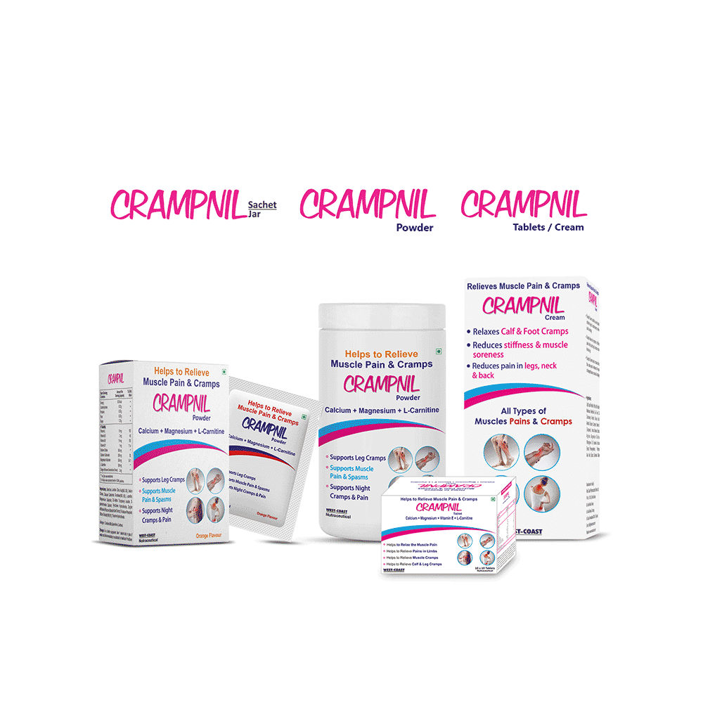 West-Coast Crampnil Tablet with Calcium, Magnesium, Vitamin E & Carnitine | For Relief from Muscle & Knee Cramps, Limb Pain | Tablet - Image 8