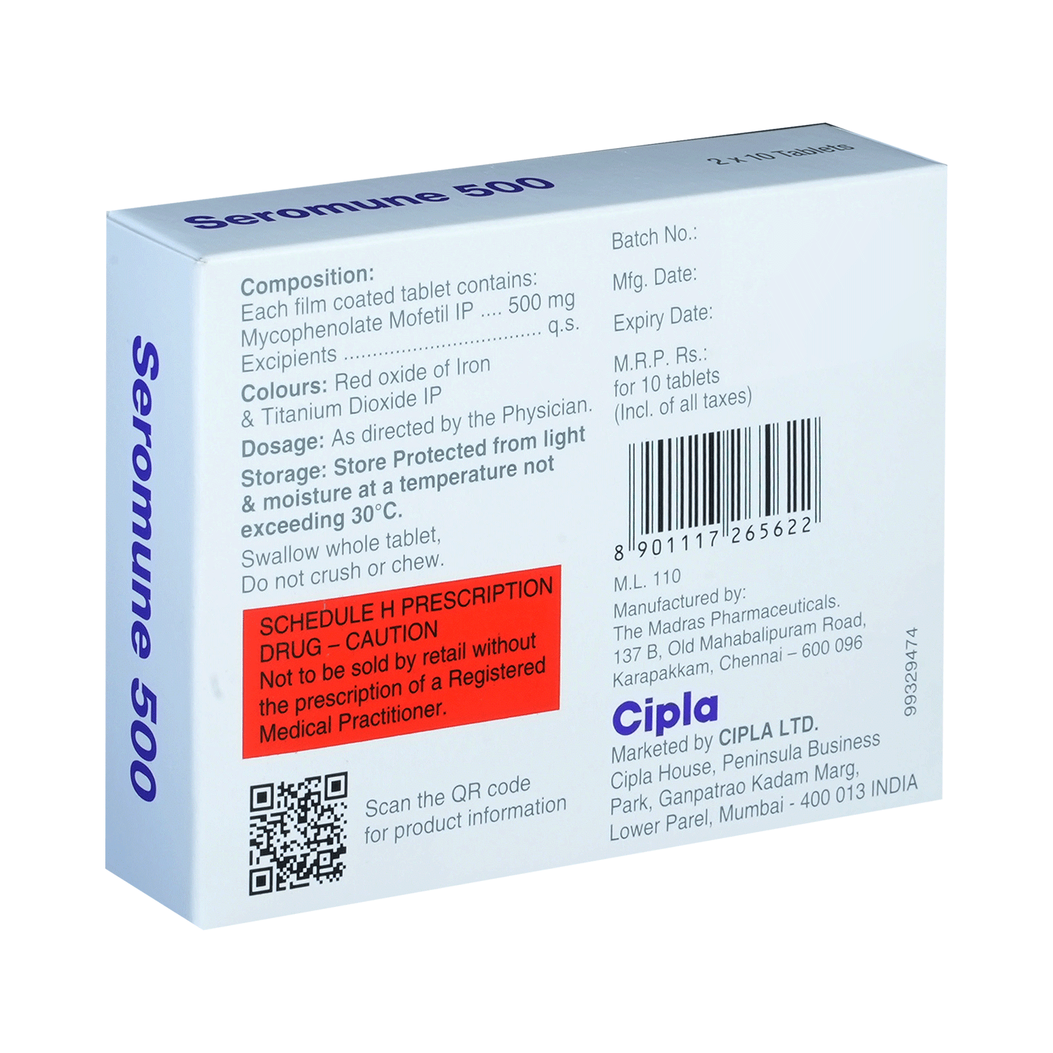 Seromune 500 Tablet - Image 3