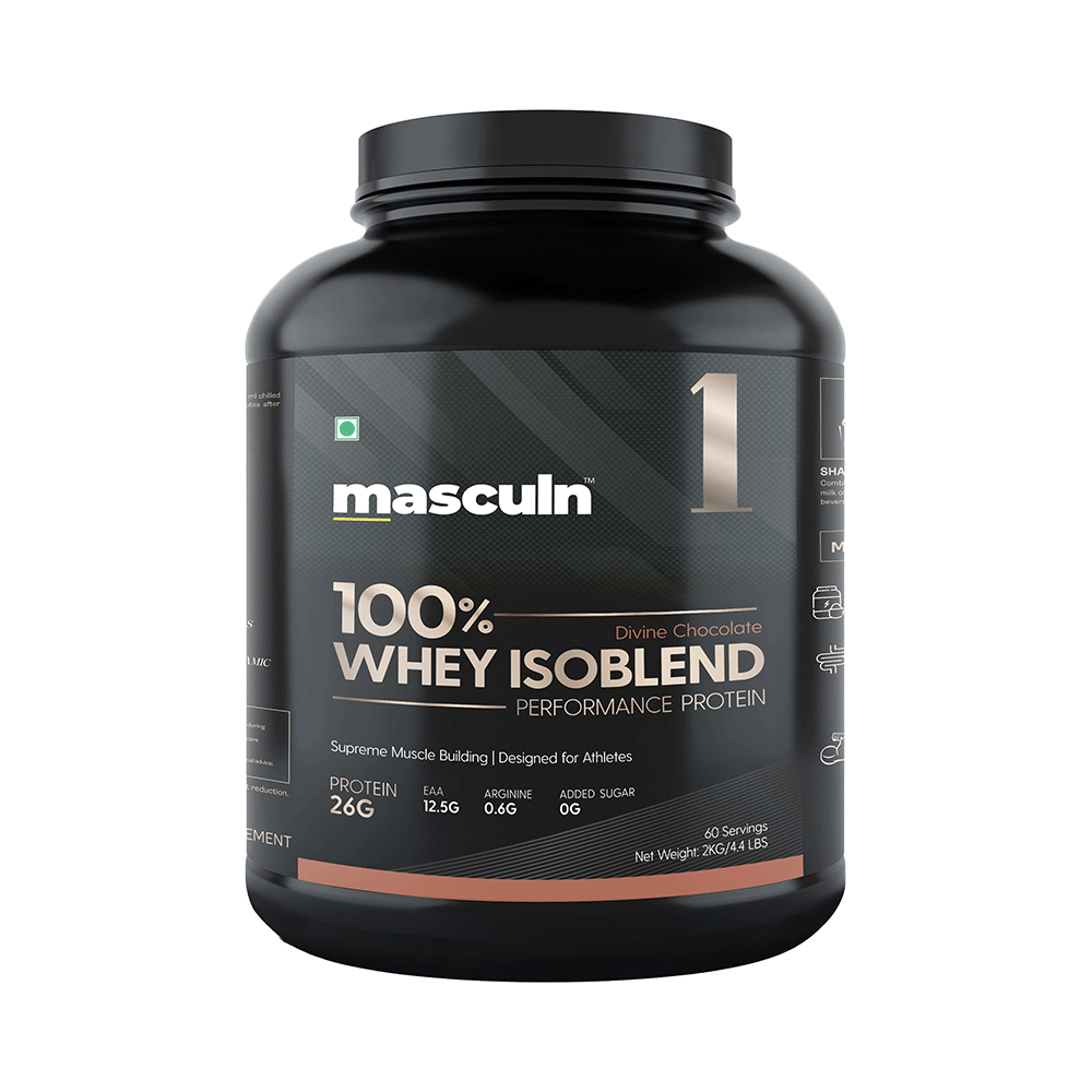 Masculn 100% Whey Isoblend Performance Protein Powder Divine Chocolate - Image 1