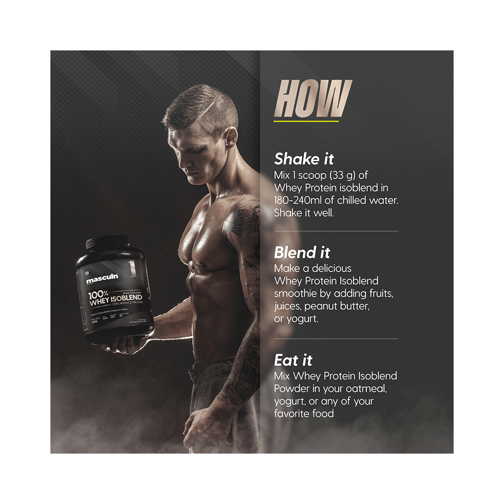 Masculn 100% Whey Isoblend Performance Protein Powder Divine Chocolate - Image 6