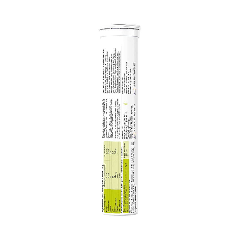 TopUp Delicious Matcha Green Tea Effervescent Tablet (20 Each) Lime & Mint - Image 2