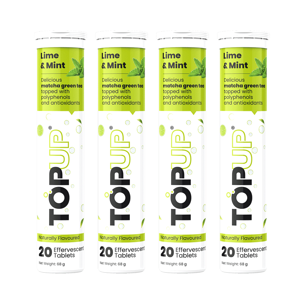 TopUp Delicious Matcha Green Tea Effervescent Tablet (20 Each) Lime & Mint