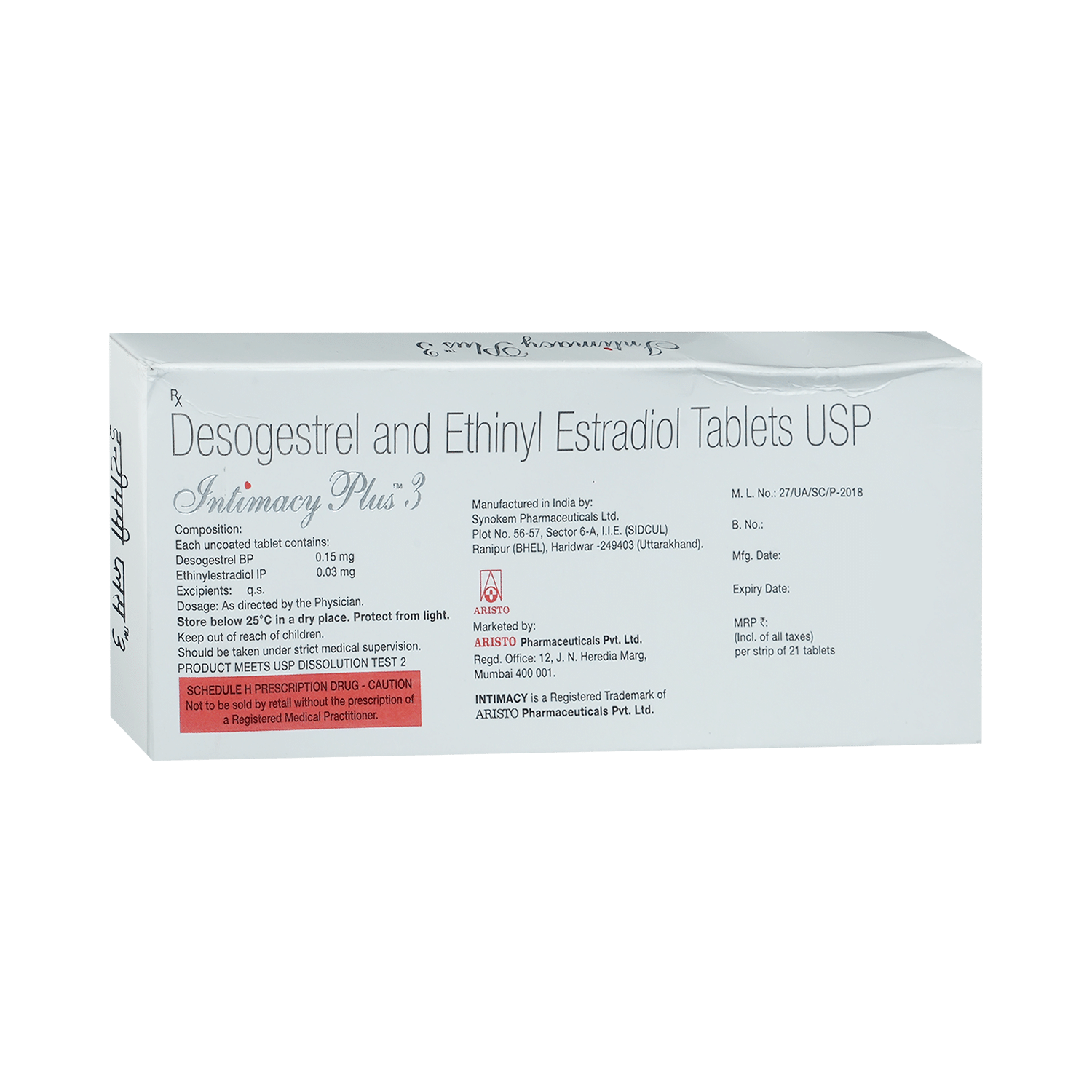 Intimacy Plus 0.03 mg/0.15 mg Tablet - Image 3