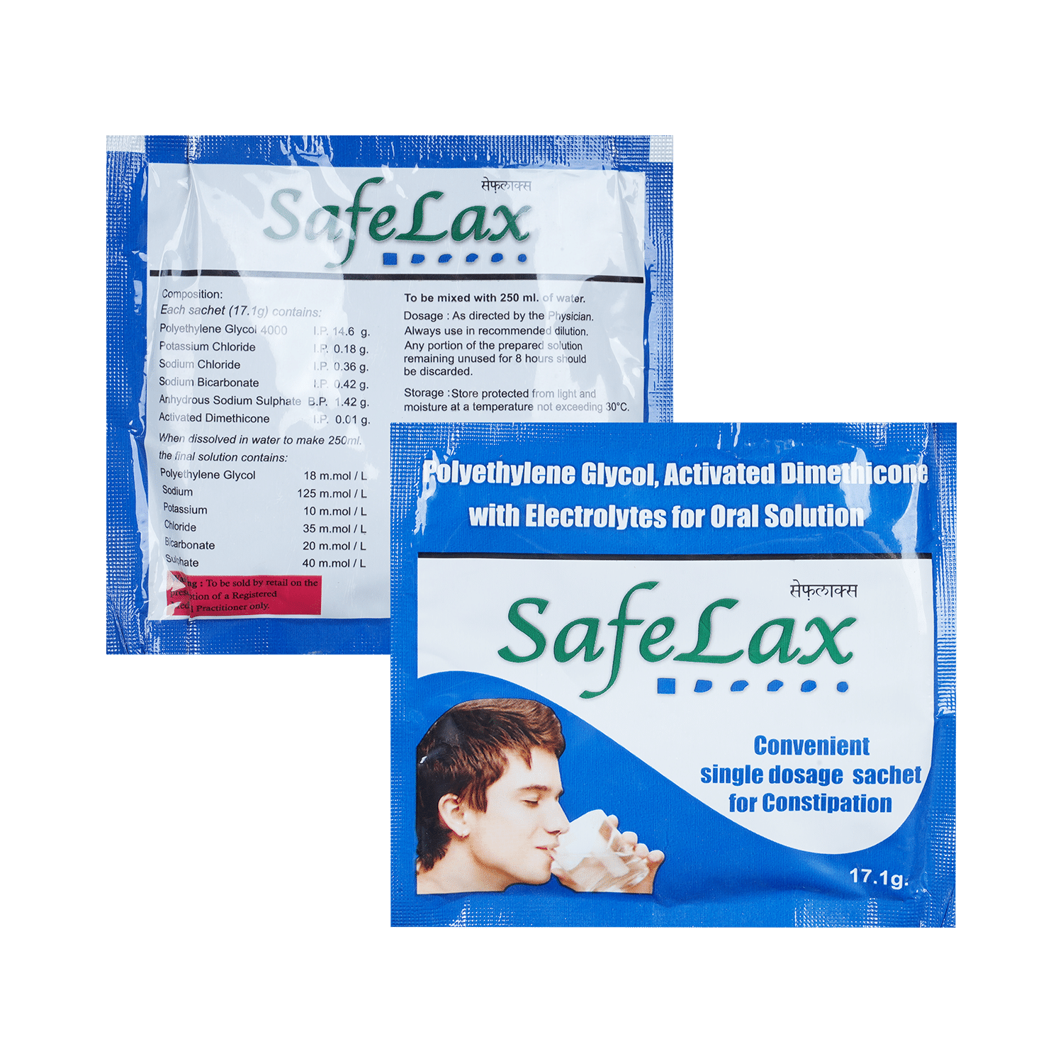 Safelax Powder with Electrolytes for Constipation Relief