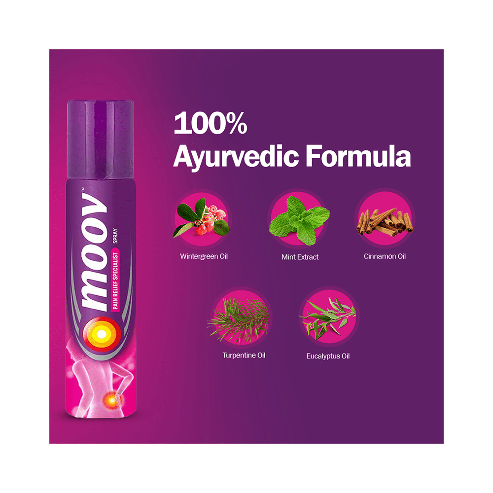 Moov 100% Ayurvedic Pain Relief Spray | For Back Pain, Joint Pain, Knee Pain & Muscle Pain - Image 7