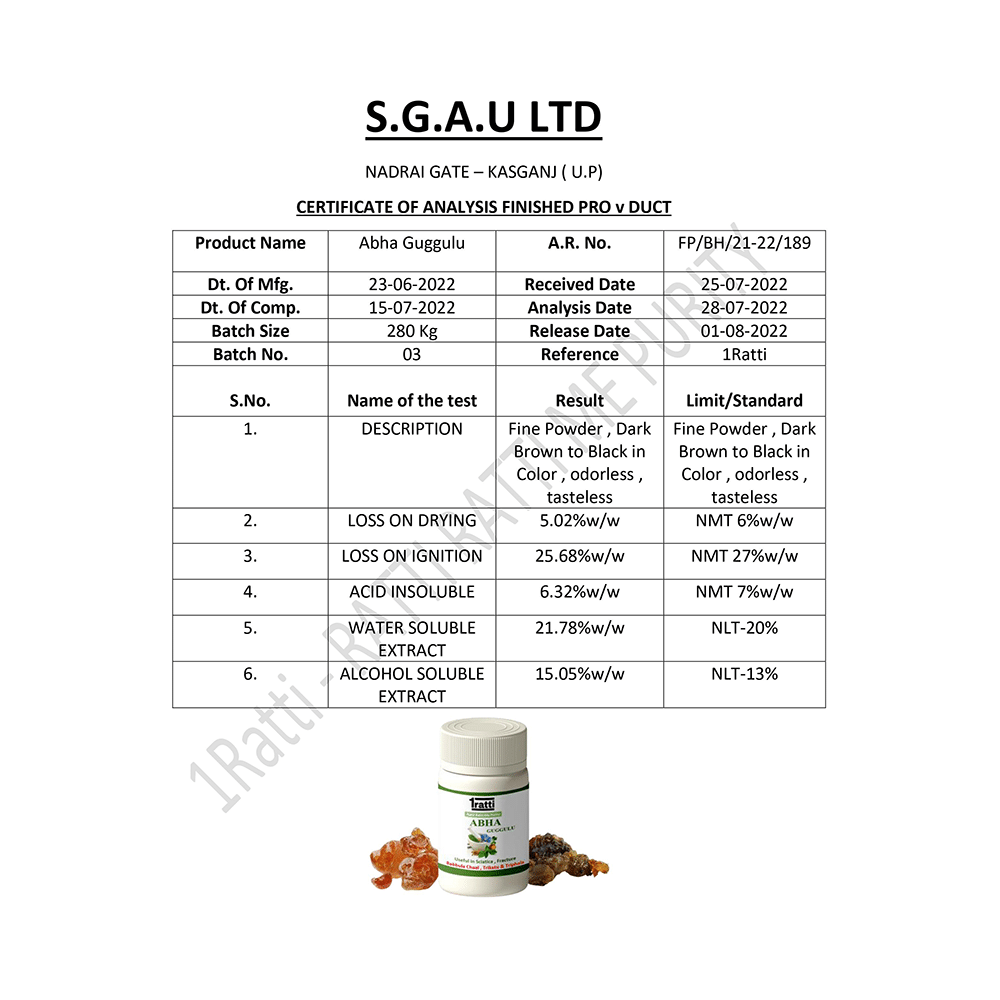 1ratti Abha Guggulu Tablet - Image 3
