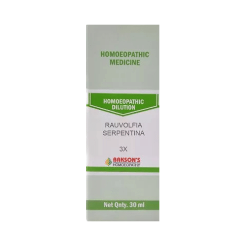 Bakson's Homeopathy Rauvolfia Serpentina Dilution 3X - Image 1