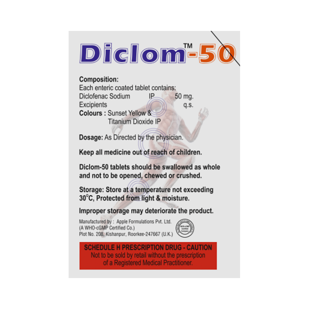 Diclom 50 Tablet - Image 2