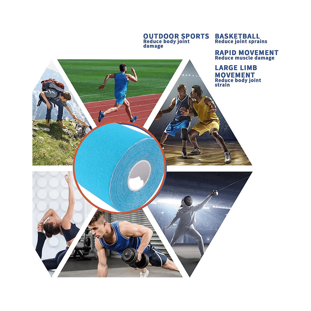 Healthtrek Kinesiology Tape for Physiotherapy Sky Blue - Image 7