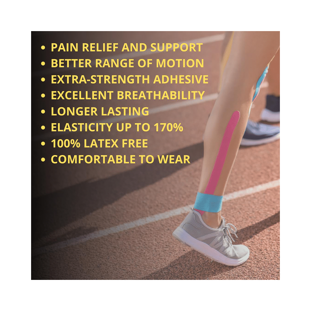 Healthtrek Kinesiology Tape for Physiotherapy Sky Blue - Image 5