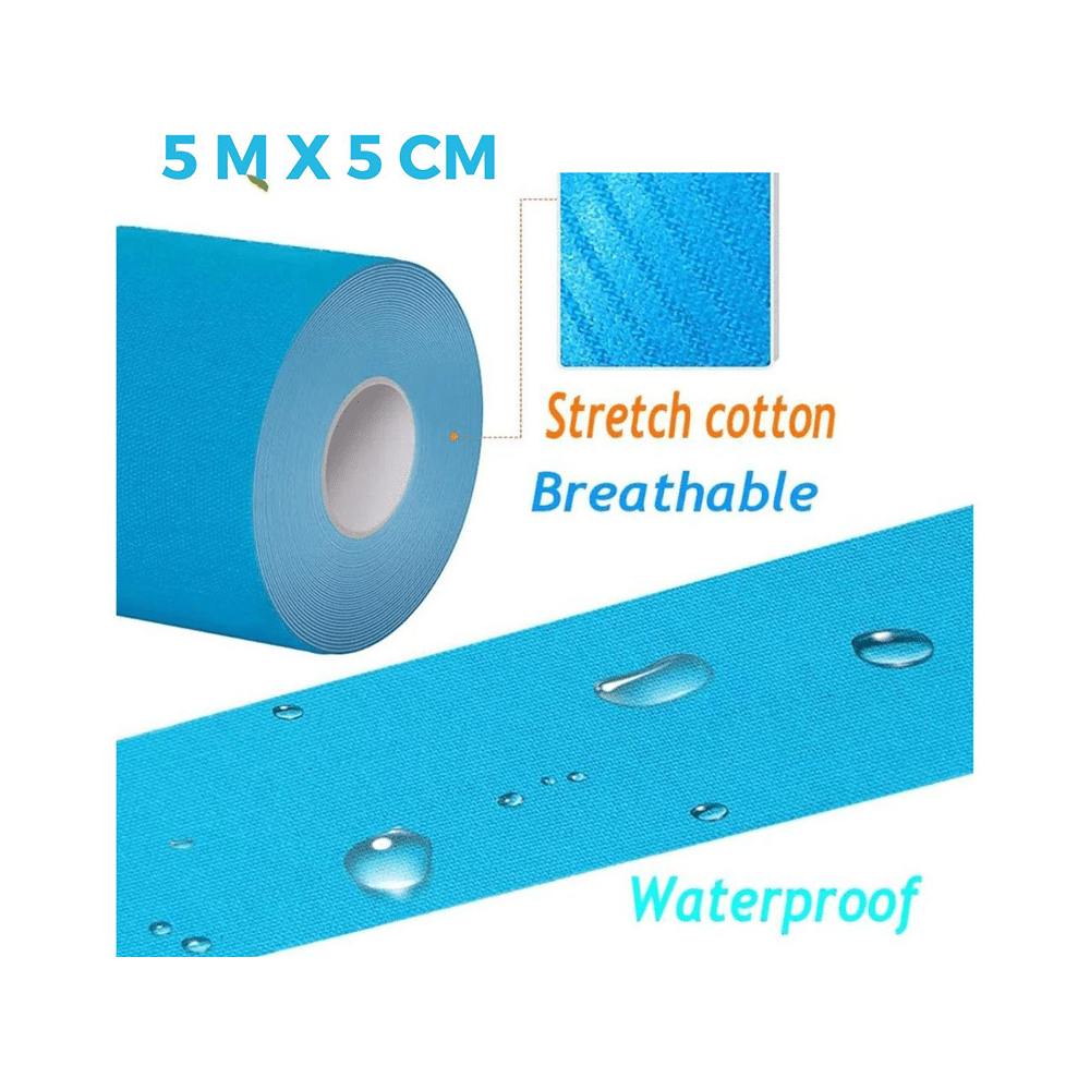 Healthtrek Kinesiology Tape for Physiotherapy Sky Blue - Image 3