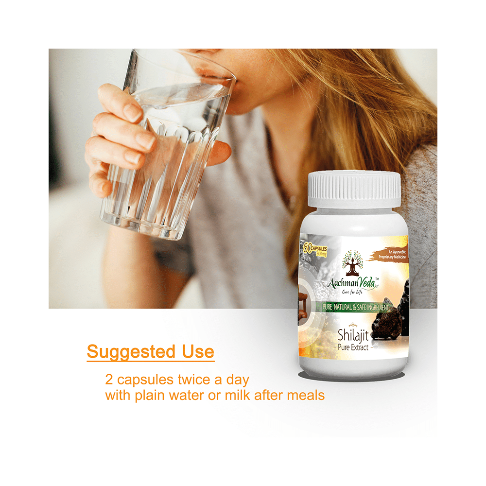 Aachman Veda Shilajit Pure Extract Capsule (60 Each) - Image 7