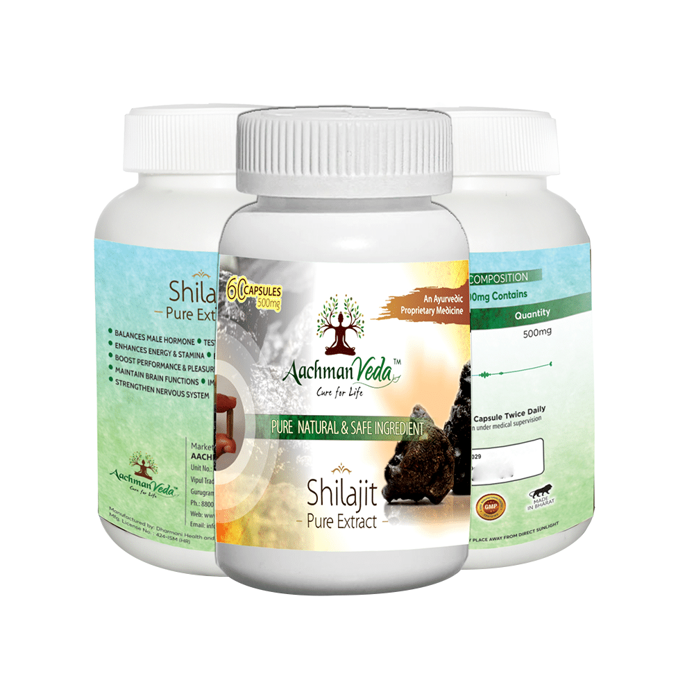 Aachman Veda Shilajit Pure Extract Capsule (60 Each) - Image 2