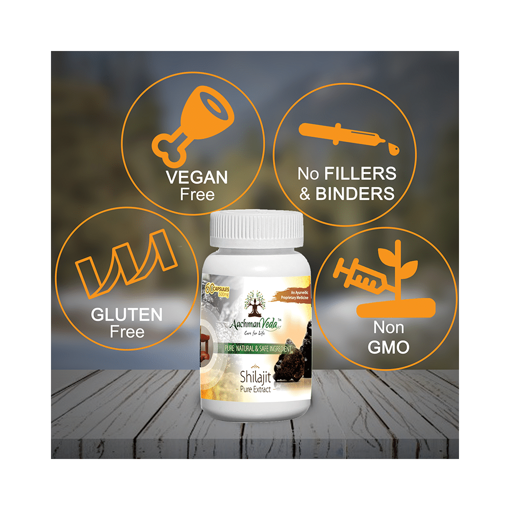 Aachman Veda Shilajit Pure Extract Capsule (60 Each) - Image 4