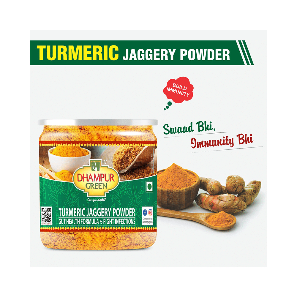 Dhampur Green Turmeric Jaggery Natural Sweetener | Non-GMO & Gluten Free | Powder - Image 5