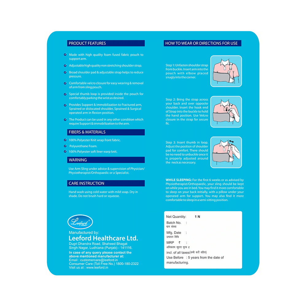 Leeford Arm Sling Baggy Small - Image 2