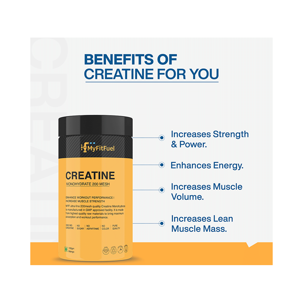 MyFitFuel Creatine Monohydrate 200 Mesh Powder Orange - Image 3