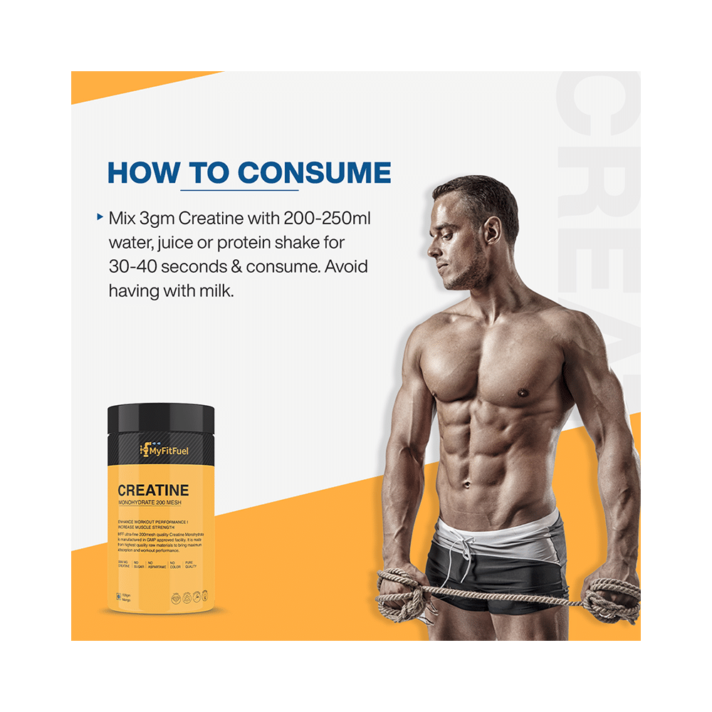 MyFitFuel Creatine Monohydrate 200 Mesh Powder Orange - Image 6