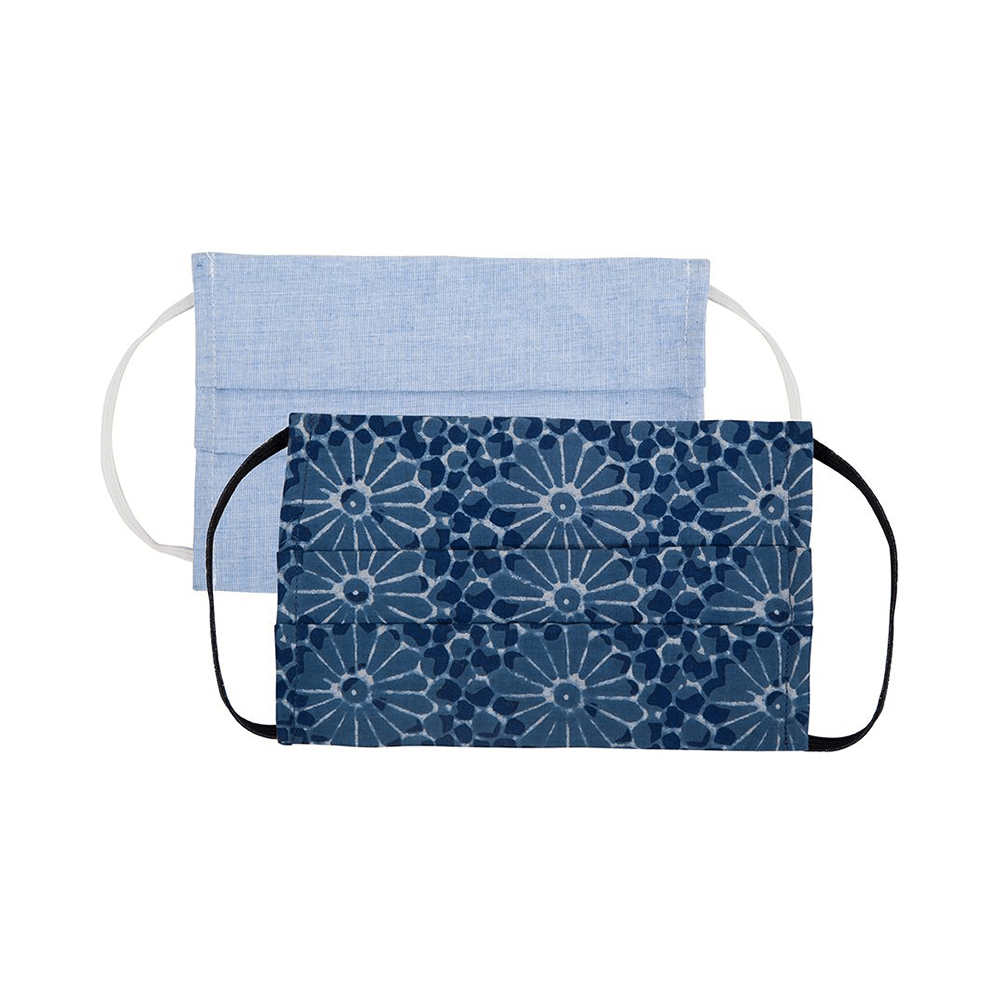 Faballey 2 Ply Pleated Resusable Mask Set Blooming - Image 2