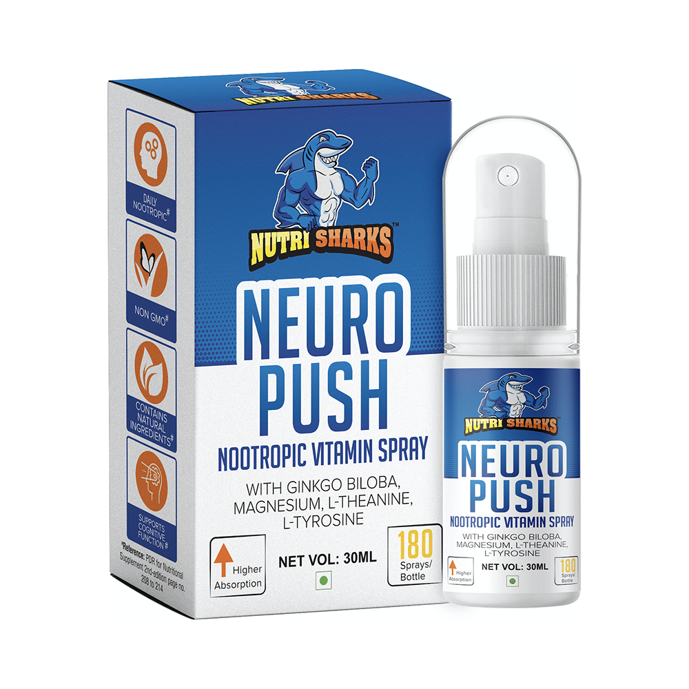 Nutri Sharks Neuro Push Nootropic Vitamin Spray - Image 1