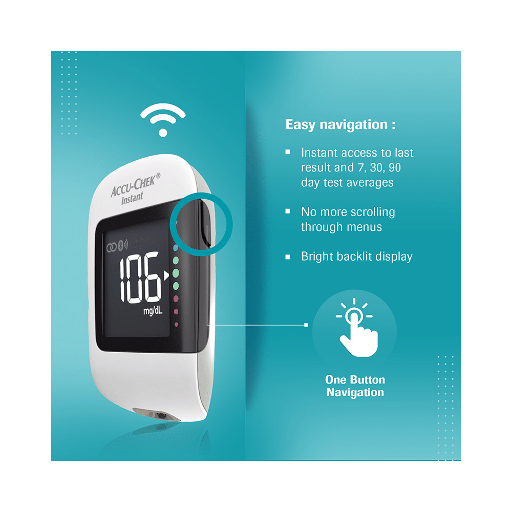 Accu-Chek Instant Glucometer Combo Pack with Free 10 Test Strips | mySugr App | Wireless | Blood Glucose Monitors | Diabetes Monitoring Devices - Image 5