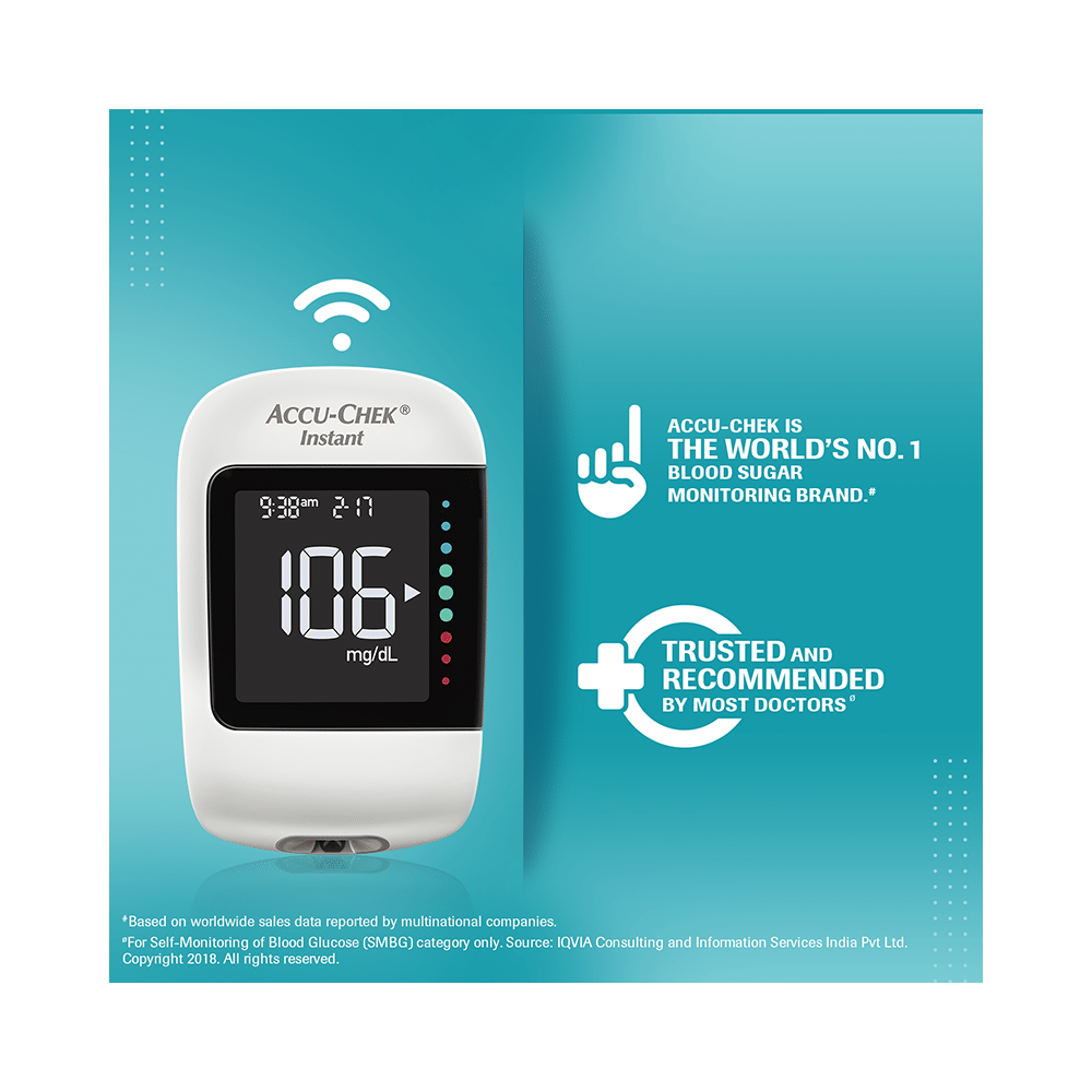 Accu-Chek Instant Glucometer Combo Pack with Free 10 Test Strips | mySugr App | Wireless | Blood Glucose Monitors | Diabetes Monitoring Devices - Image 2