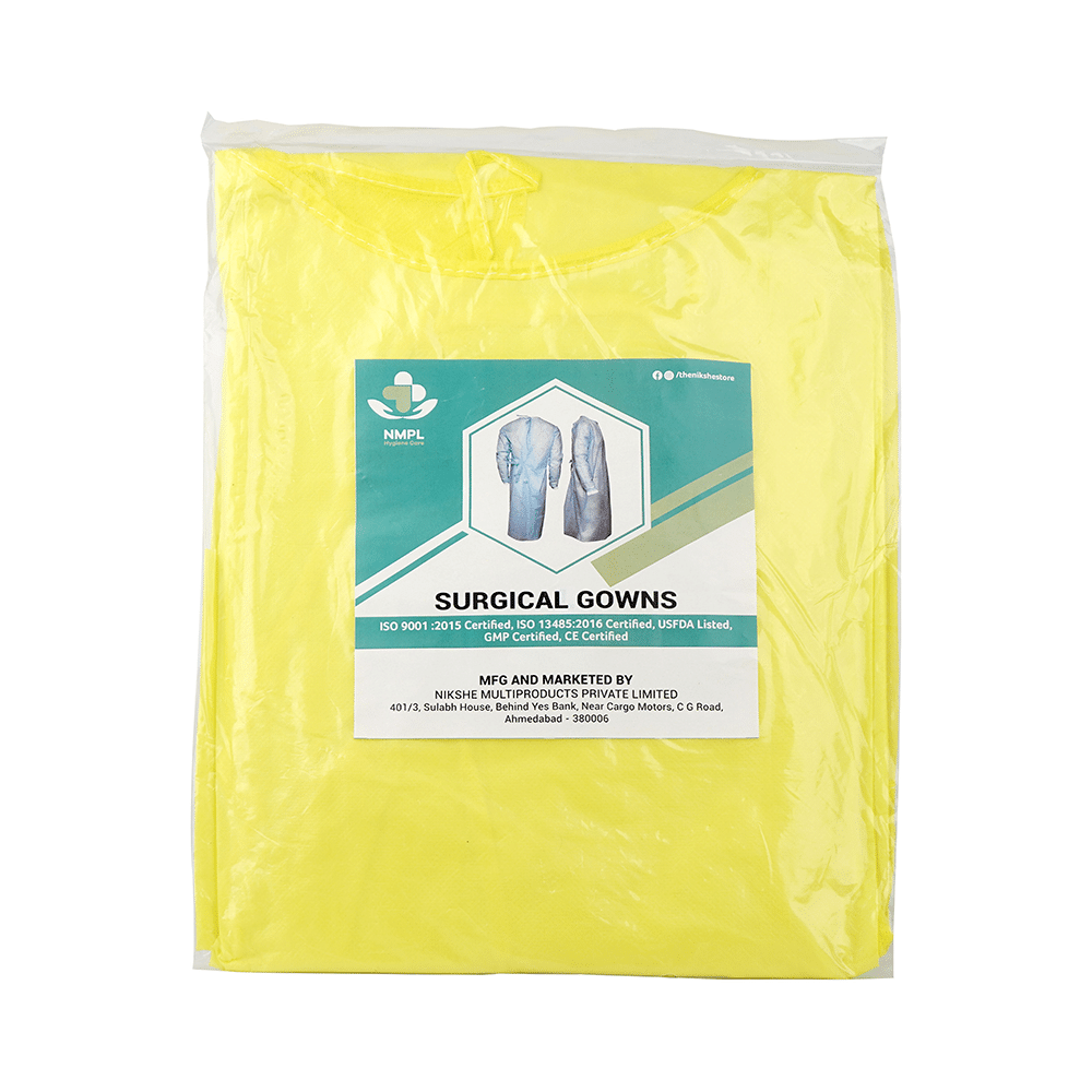 NMPL Hygiene Care Surgical Gown Yellow - Image 1