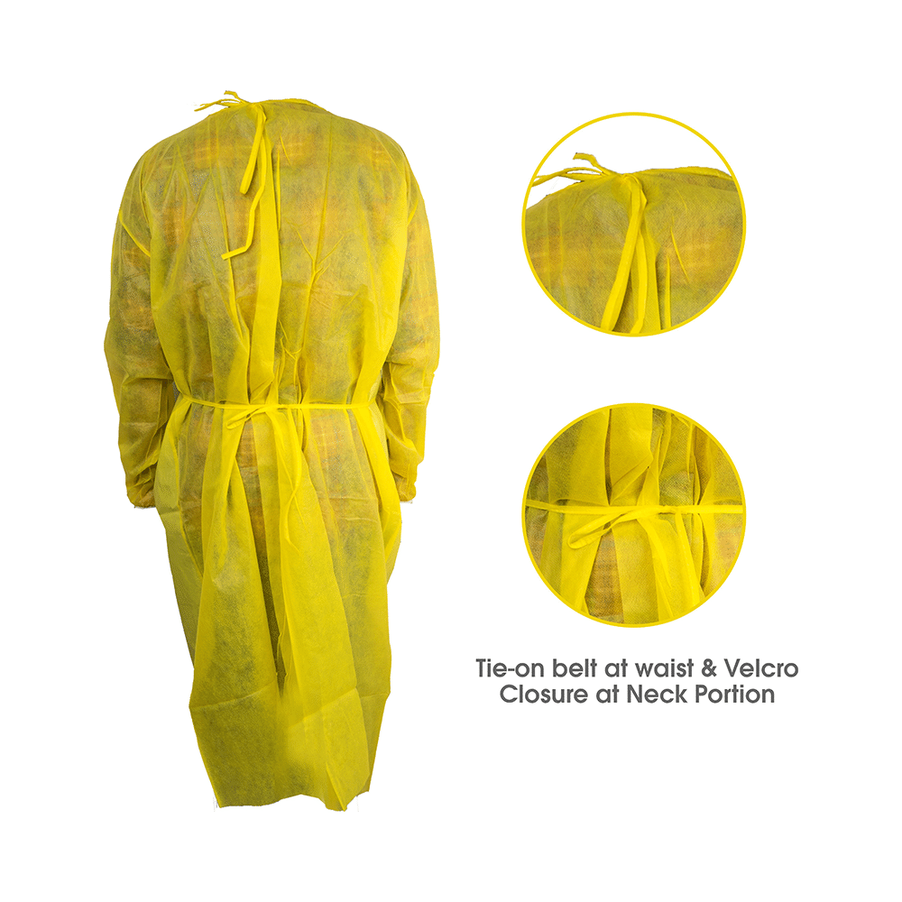 NMPL Hygiene Care Surgical Gown Yellow - Image 3