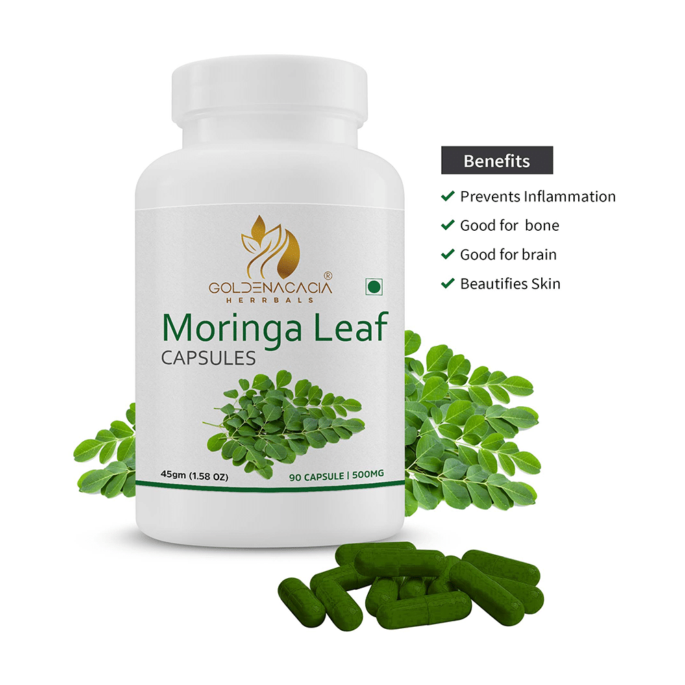 Goldenacacia Herrbals Moringa Leaf 500mg Capsule - Image 4