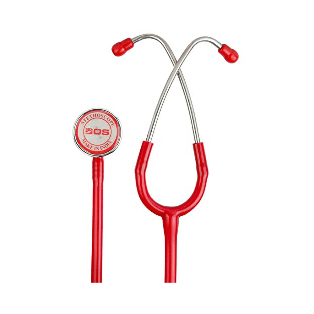 Bos Medicare Surgical Super Deluxe Aluminum (Bosm 16) Acoustic Stethoscope Red - Image 4