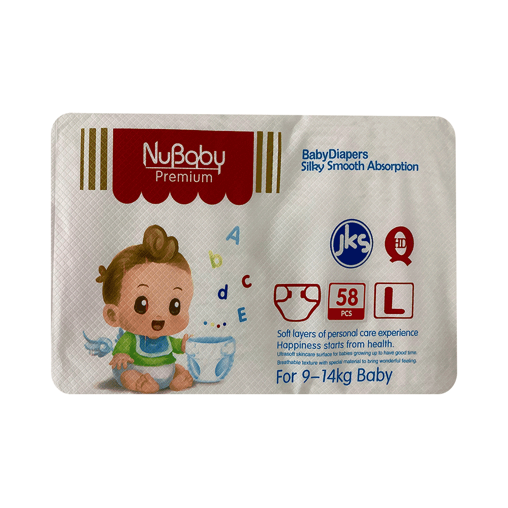 Nubaby Premium Silky Smoth Absorption Baby Diaper Large - Image 1