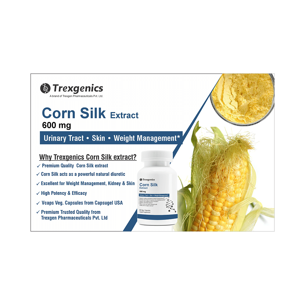Trexgenics Corn Silk Extract 600mg Veg. Capsules - Image 2