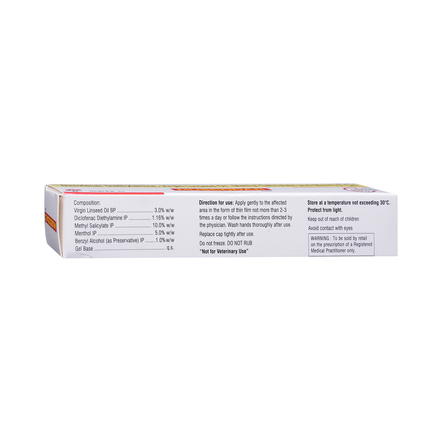 Muscodac Pain Relief Gel with Diclofenac Diethylamine & Menthol - Image 3