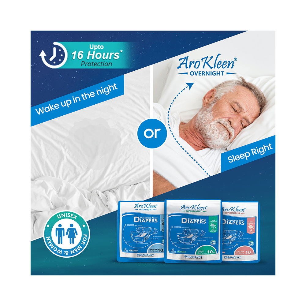 Arokleen Overnight Disposable Adult Diaper (10 Each) Large - Image 5