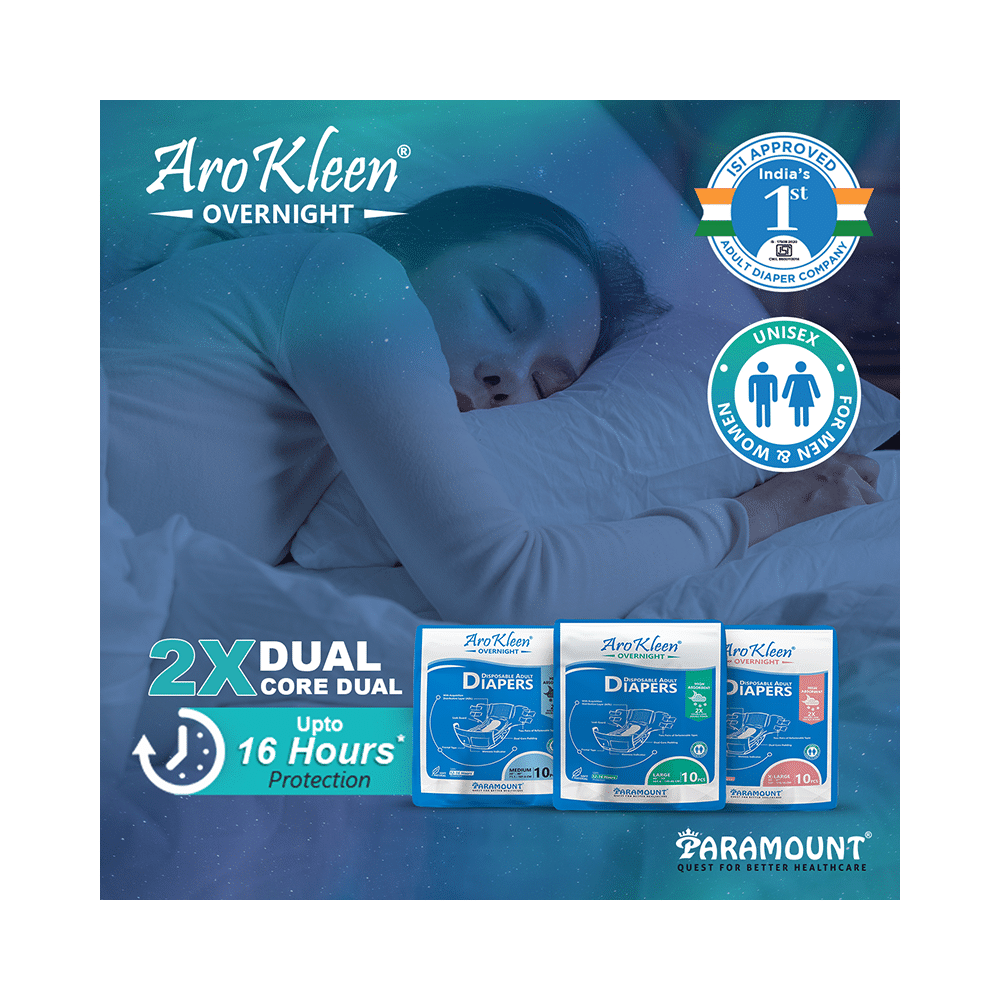Arokleen Overnight Disposable Adult Diaper (10 Each) Large - Image 3