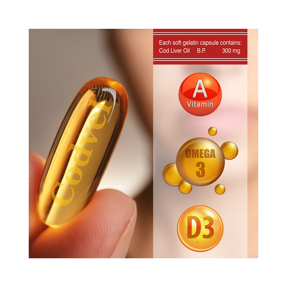 Leeford Codvel Cod Liver Oil Capsule | With Vitamin A, Vitamin D & Omega 3 for Brain Health - Image 3