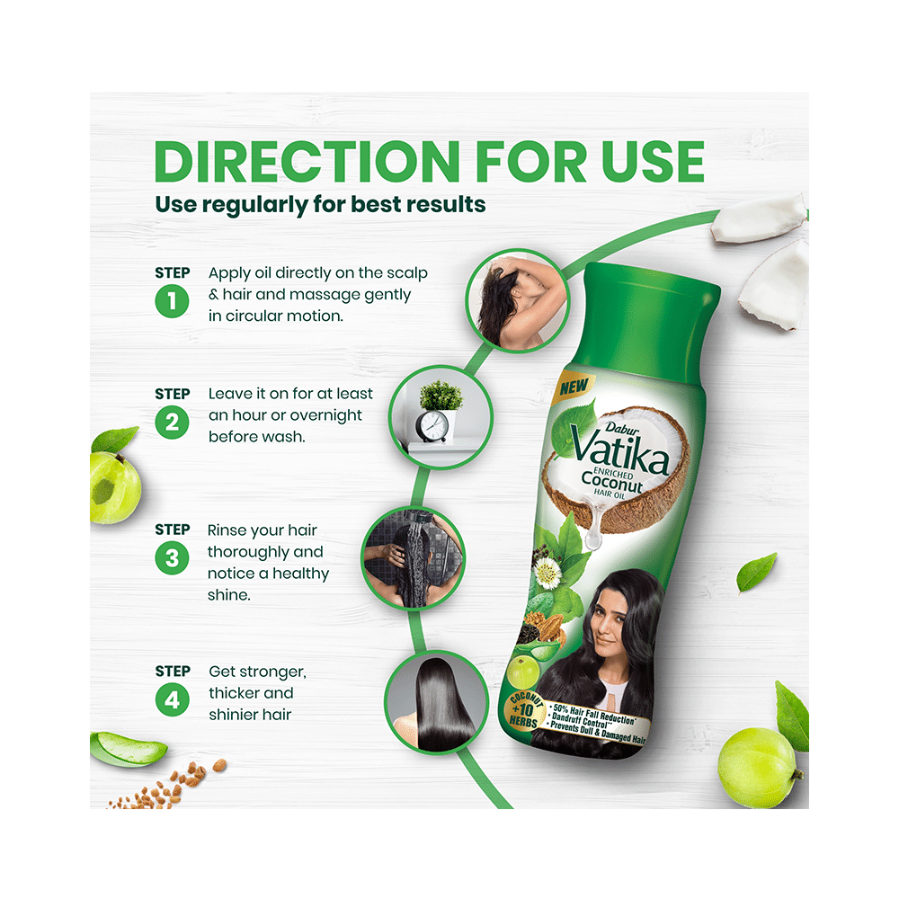 Dabur Vatika Enriched Coconut  Hair Oil - Image 8
