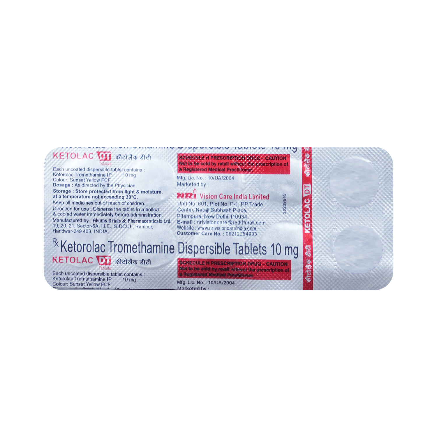 Ketolac 10mg Tablet DT - Image 1