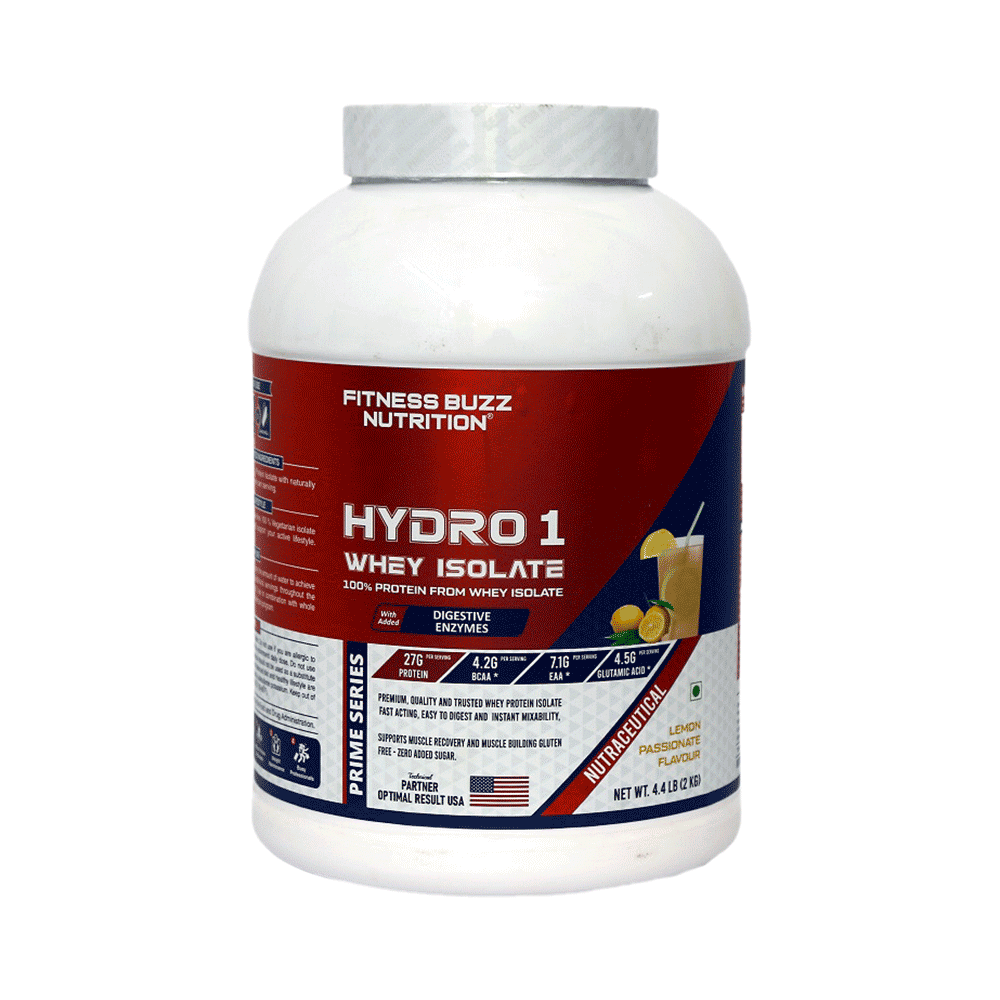 Fitness Buzz Nutrition HYdro 1 Whey Isolate Powder Lemon Passionate - Image 1