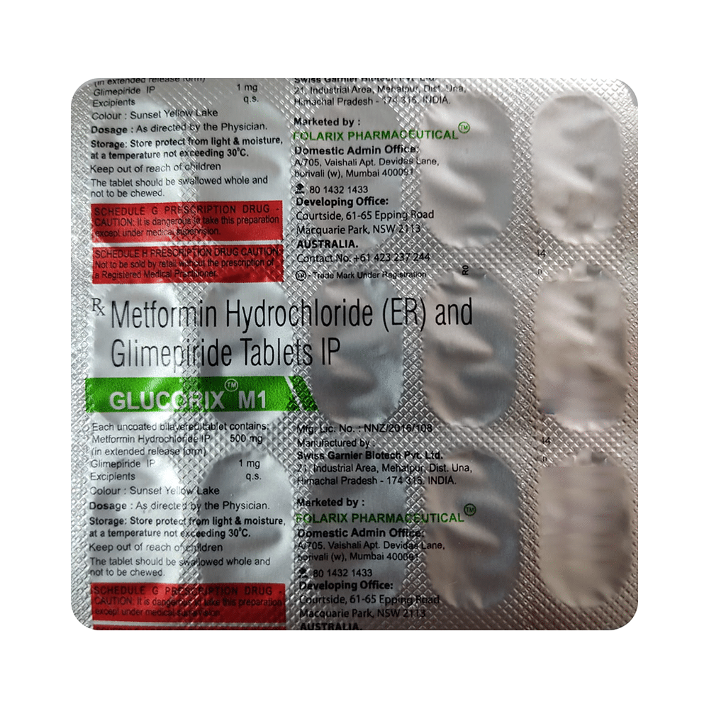 Glucorix M 1 Tablet ER - Image 3
