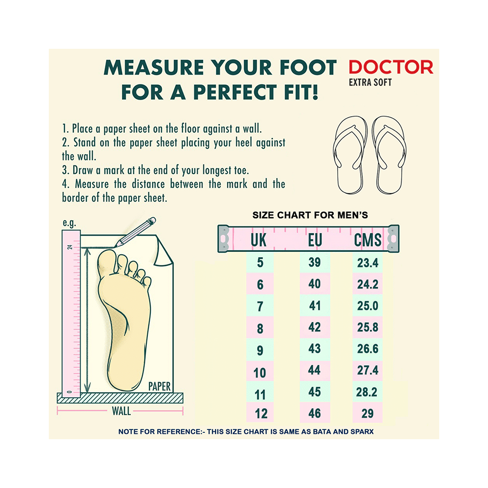 Doctor Extra Soft D24 Orthopaedic | Diabetic | Comfortable | MCR | Flip-Flop for Men Black 7 - Image 12