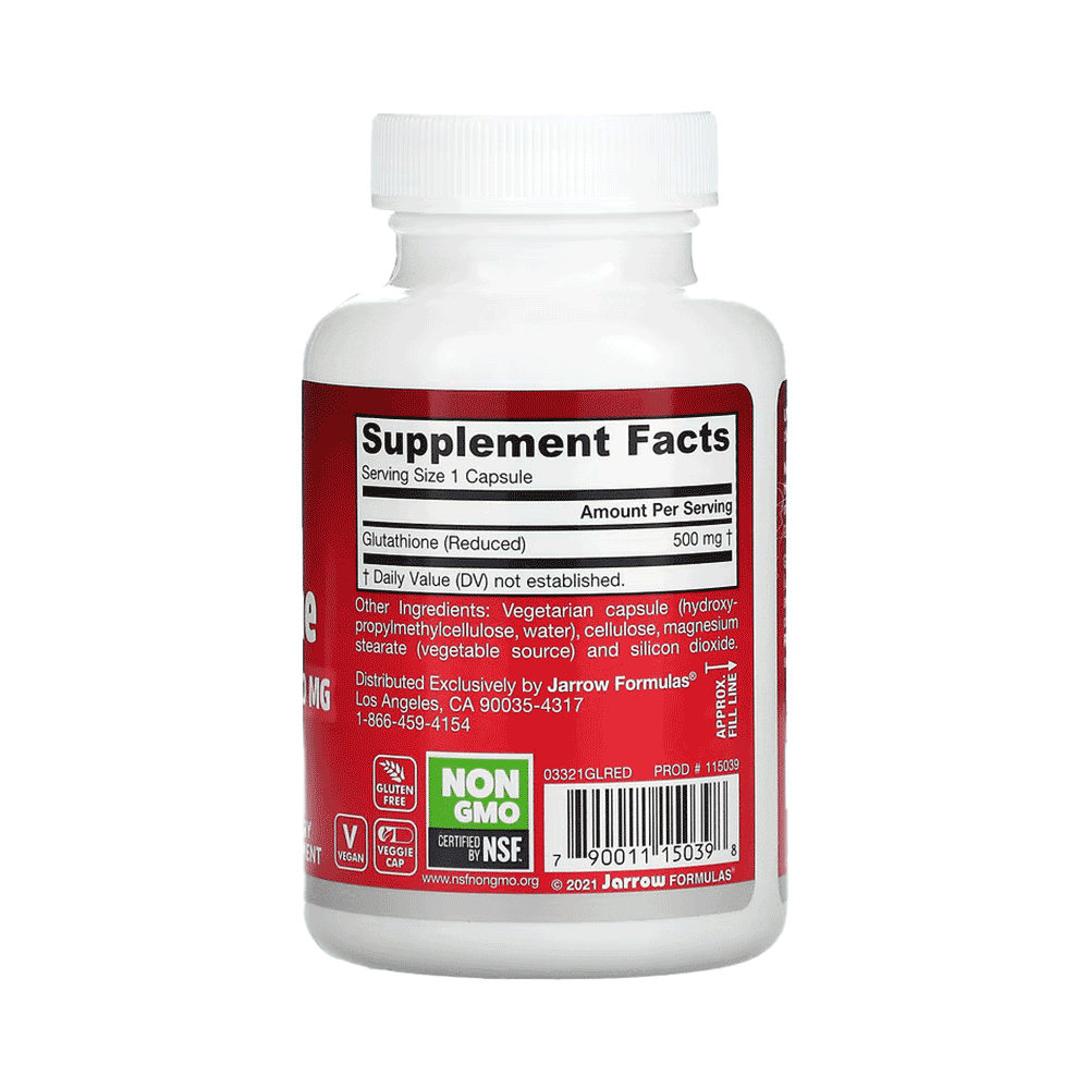 Jarrow Formulas Glutathione Reduced 500mg | Veggie Cap for Antioxidant Support - Image 2