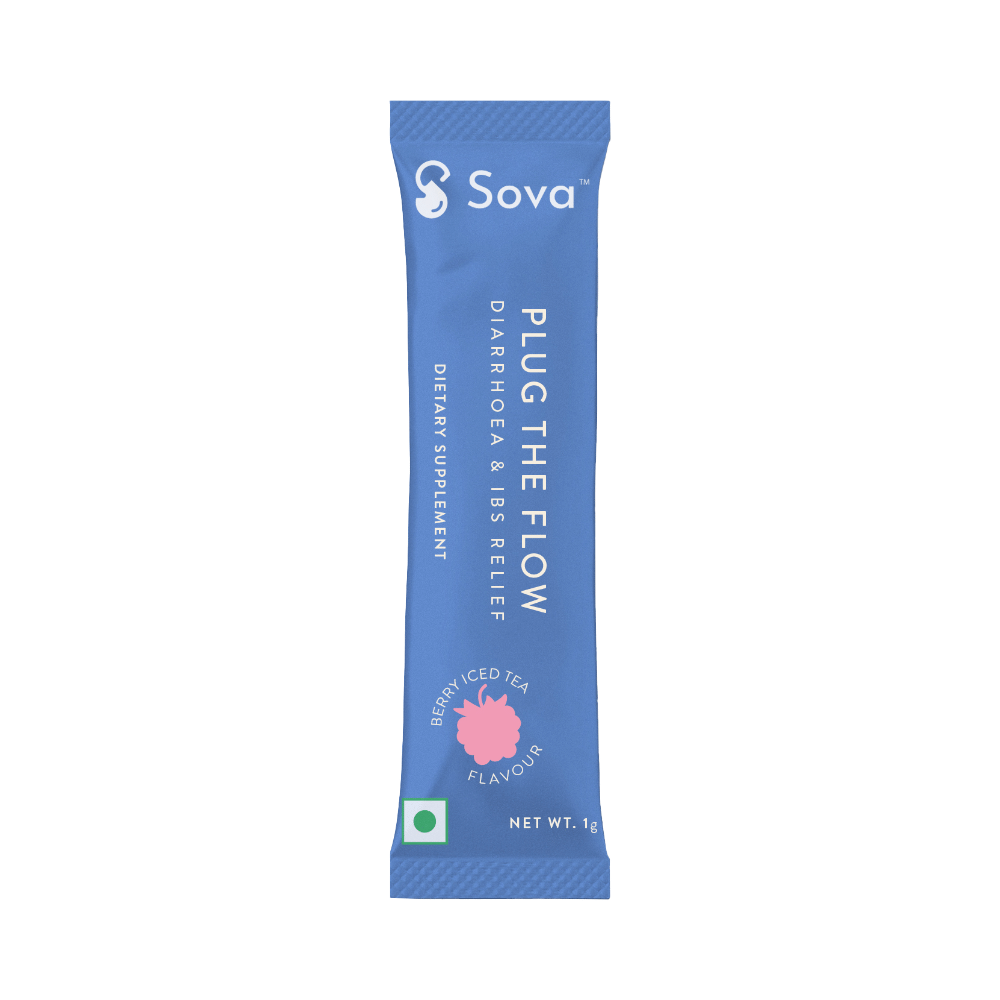 Sova Plug The Flow Sachet for Diarrhoea & Upset Stomach  (1gm Each) Berry Iced Tea - Image 5